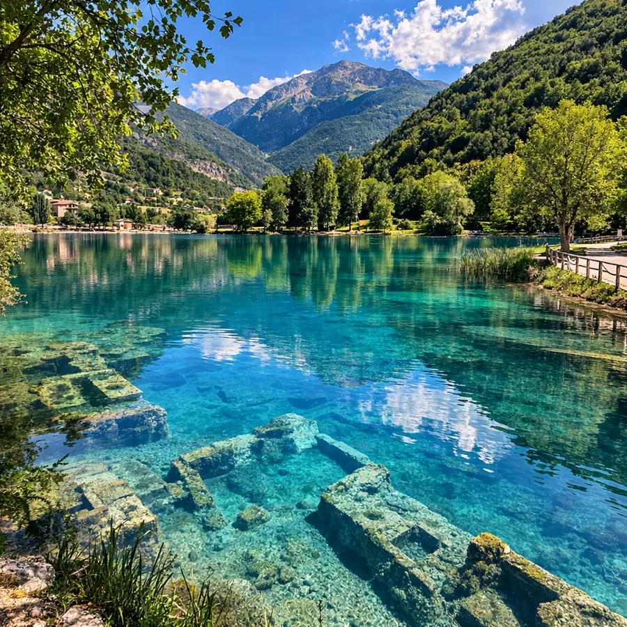 Copertina: Lago di Capodacqua (Capestrano): cosa vedere e come visitarlo