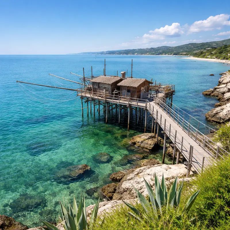 Trabocco Punta Cavalluccio sulla Costa dei Trabocchi a Rocca San Giovanni in Abruzzo